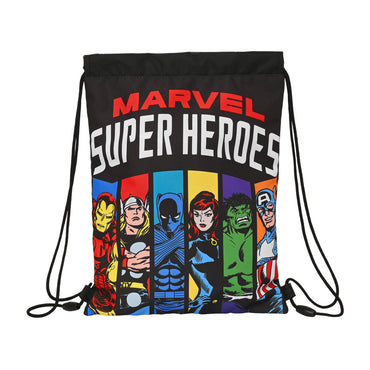 Backpack with Strings The Avengers Super heroes Black (26 x 34 x 1 cm)-0
